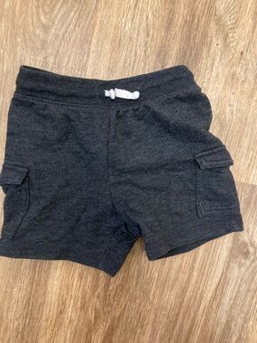 2T Kids Dark Charcoal Knit Cargo Shorts